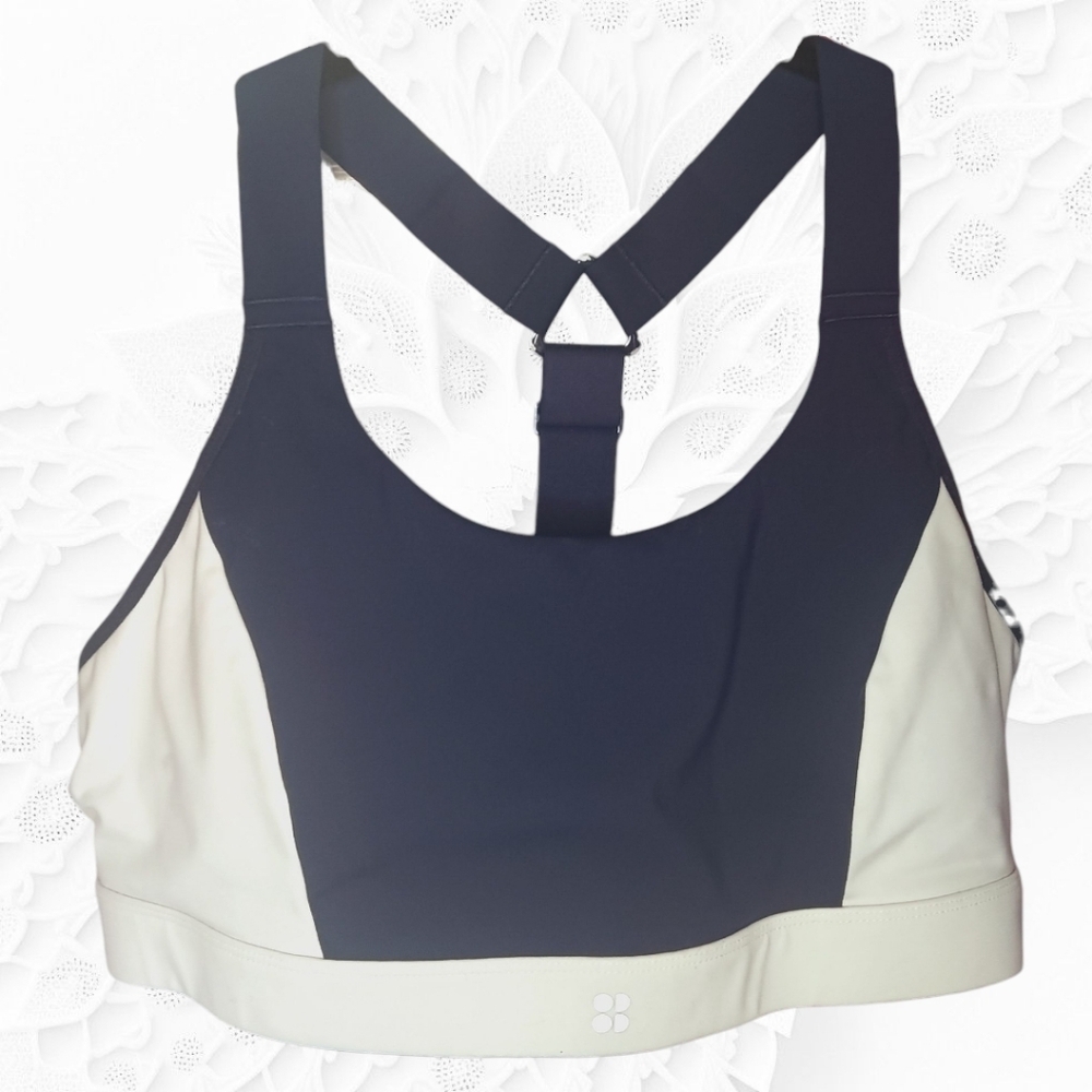 Sweaty Betty London Navy & White Sports BraSize:.XL